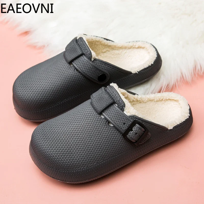 Winter Slippers for Men Beautiful Fashionable Couple's Slipper Classic Cotton Shoes Velvet Thickening Designed EAEOVNI New Style