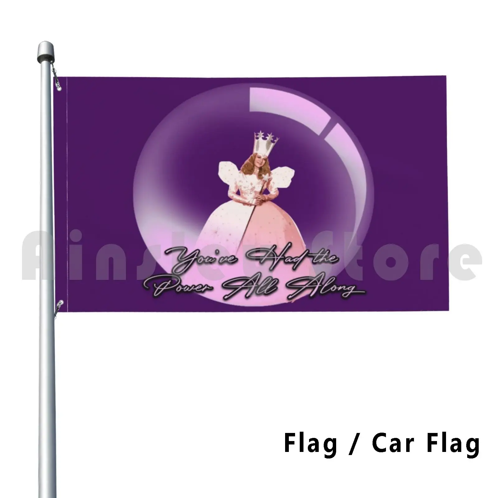 Tienes el poder bandera coche bandera impresión personalizada buena bruja Dorothy Oz Galinda Glenda Glinda la buena casa