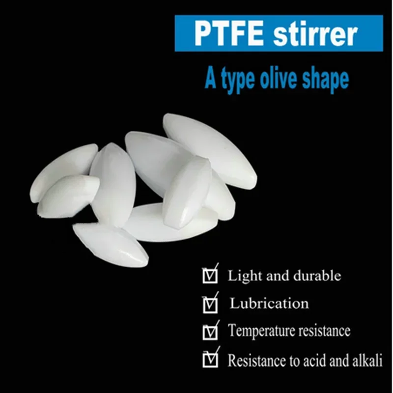 실험실용 자석 교반기, 바 타입-A PTFE 로터, 올리브 모양 자석 교반기, 실험실 용품, 5 개, 10 개