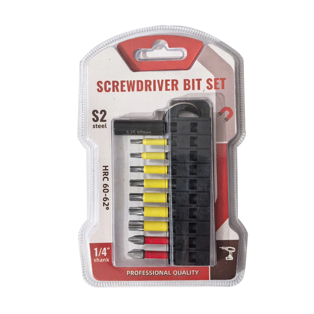 

A Comprehensive Collection Ten Piece Driver Tools Measuring Fifty Millimeters Each Along With A Storage Device