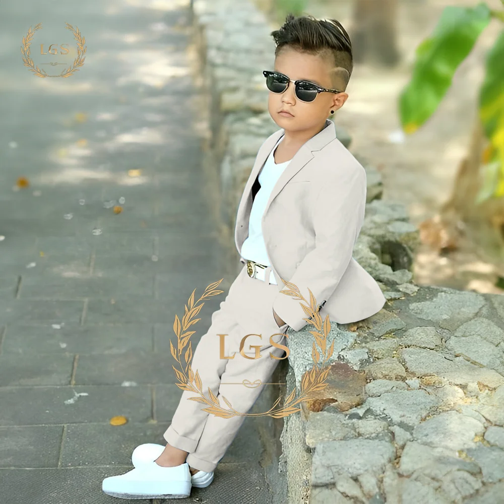 Boys fashion suit 2-piece set (jacket + pants) children's casual wear, customized suit for boys 2~16 years old