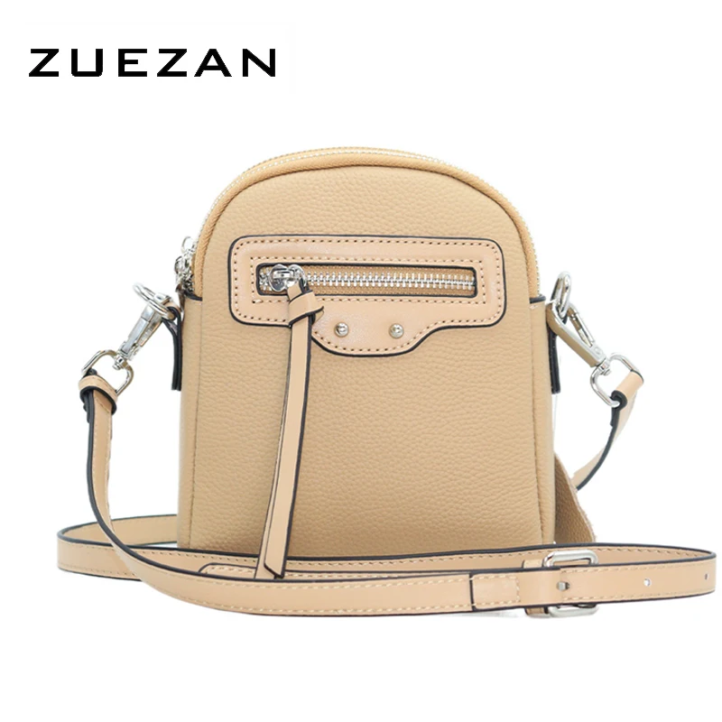 2 compartimentos con cremallera, bolso de hombro de piel de vaca natural con forma vertical, bolso cruzado de cuero genuino para mujer, bolso bandolera para mujer, D517