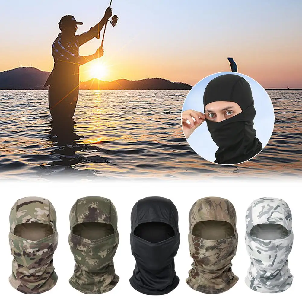 Balaclava Full Face Mask Outdoor Hiking Cycling Camping Camo Mask For Bike Head Cover Quick-drying Breathable Scar P9J8