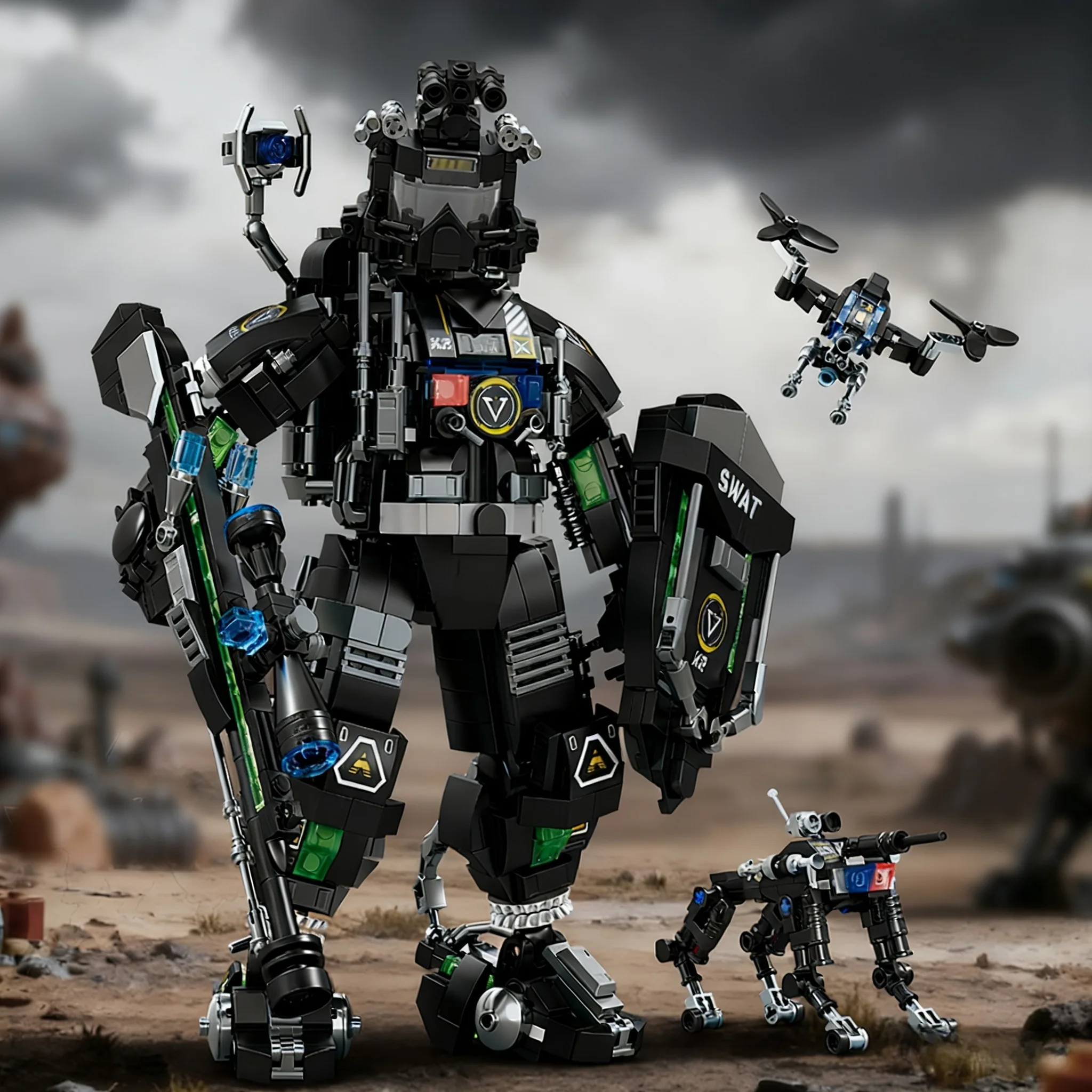 

1000+ деталей: Конструктор «Меха-спецназ» в стиле научной фантастики | Робот-собака и дрон для поиска | Коллекционные предметы, декор и подарки на праздники