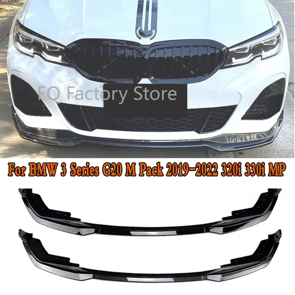 

Передний бампер автомобиля для BMW 3 серии G20 M Pack 320i 330i 2019-2022 320i 330i MP Комплект кузова Спойлер Сплиттер Бампер Canard Lip