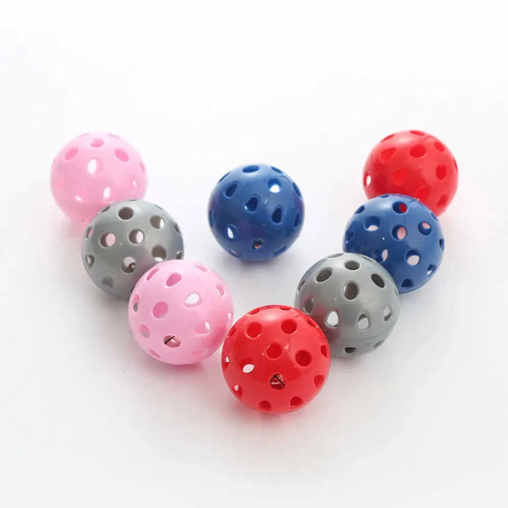 10pcs Random Color Plastic Cat Toy Ball Hollow Out Ball Pet Toys Pet Products