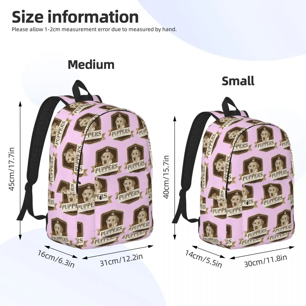 Puppers, Officially Wayne's Favourite Beer Backpack Daypack Children BookBag School Bag Shoulder Bags for Men Women