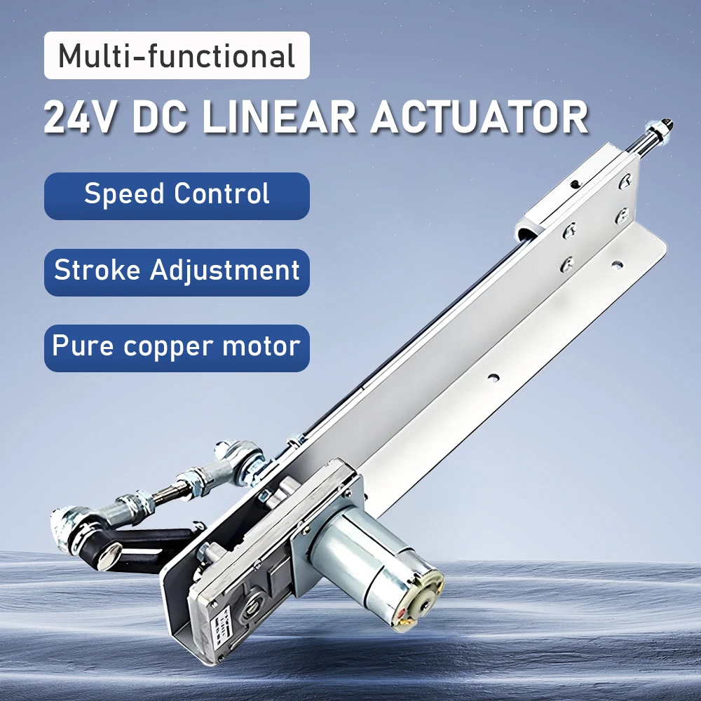 

Регулируемый по ходу 6-20 см возвратно-поступательный линейный привод (актуатор) с двигателем постоянного тока 24В и контроллером скорости для автоматизации DIY-проектов