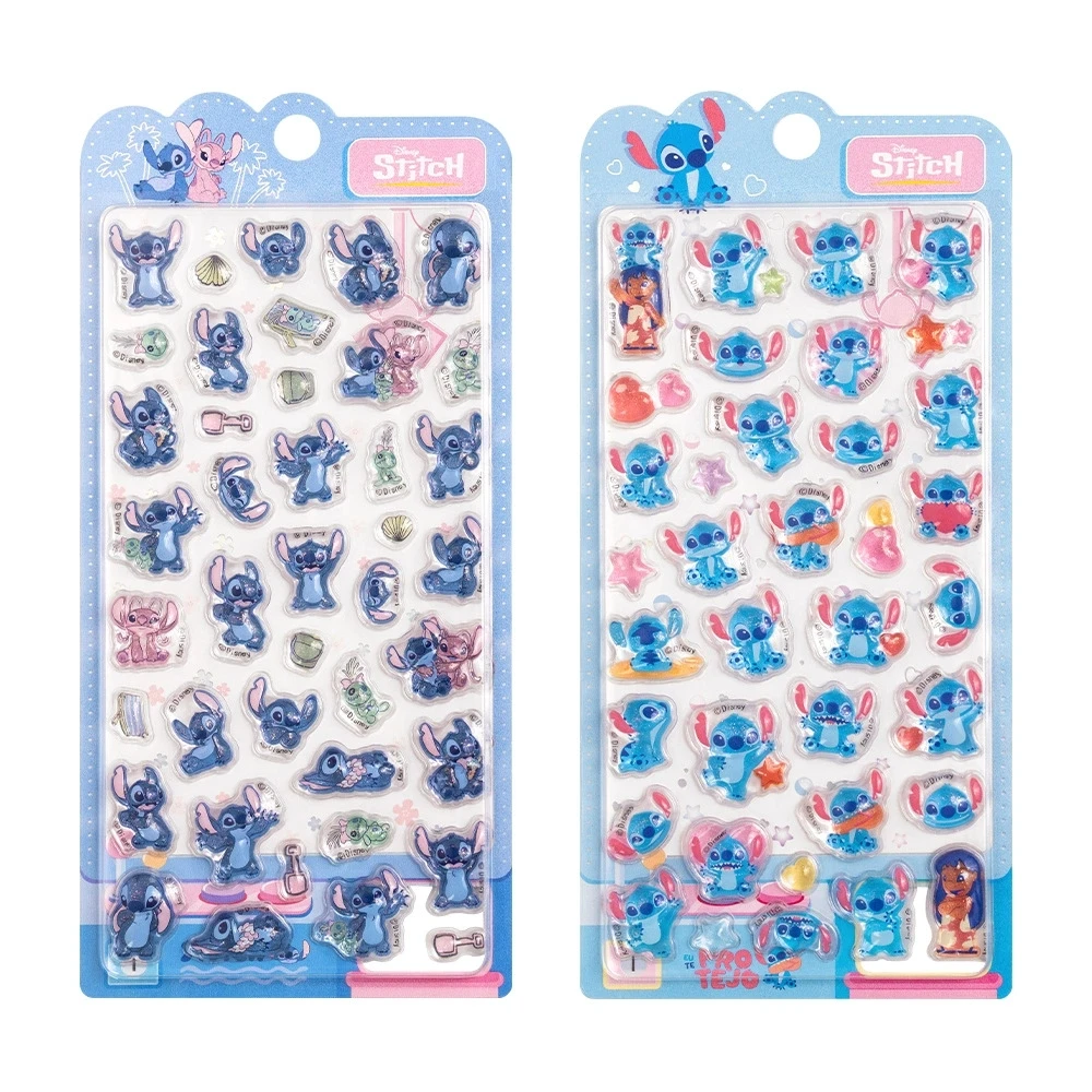 สติกเกอร์นูน 3 มิติ ลายดิสนีย์ ลิโล่แอนด์สติทช์ น่ารัก มิกกี้แอนด์มินนี่ ของเล่นตกแต่งเคสมือถือ สติกเกอร์คริสตัล DIY การ์ดคริสต์มาส สติกเกอร์ตกแต่ง ของขวัญ