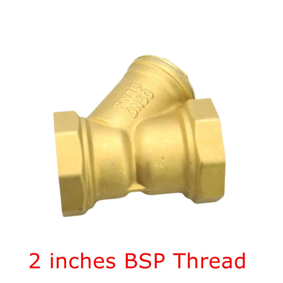 Saringan Y 1/2 - 2 inci BSP Female to Female Thread Brass Filter PN16 Katup Berulir Fitting Pipa Air