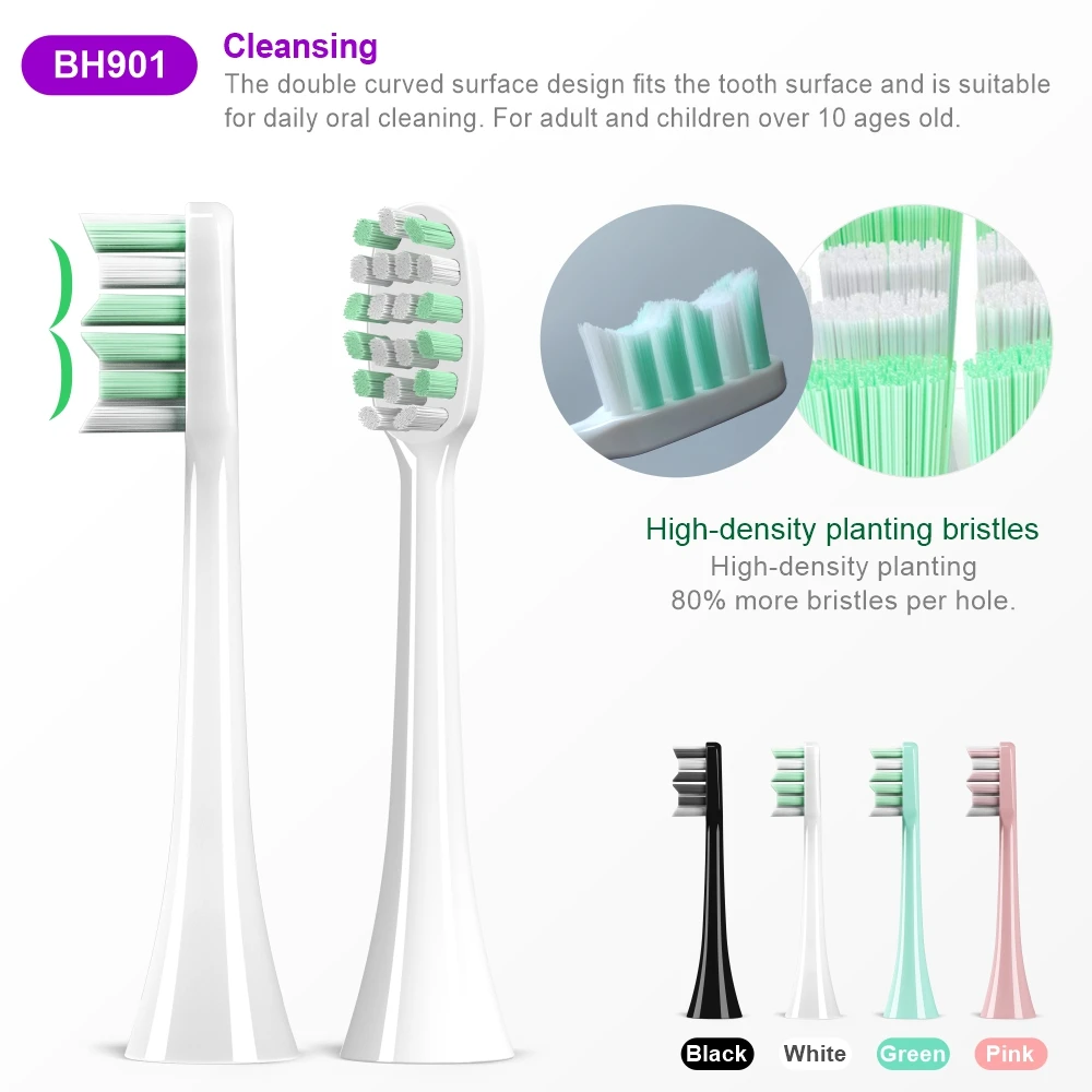 Choice Electric Sonic Toothbrush Rechargeable 60 Days Waterproof Cleansing Whitening Travel 5 Modes 3 Strength Black White