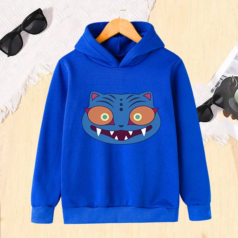 ديربي النمر زي الأطفال هوديي الخريف الشتاء الفتيان الفتيات موضة Kawaii عادية الصوف الاطفال البلوز بلوزات للجنسين