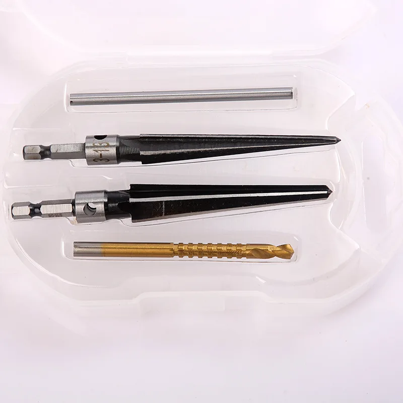 Cemented Carbide Taper Countersink Drill Bit, Round Shank T Shape Wood Reamer, Hand Use Hole Enlarging Chamfer Cutter for Wood