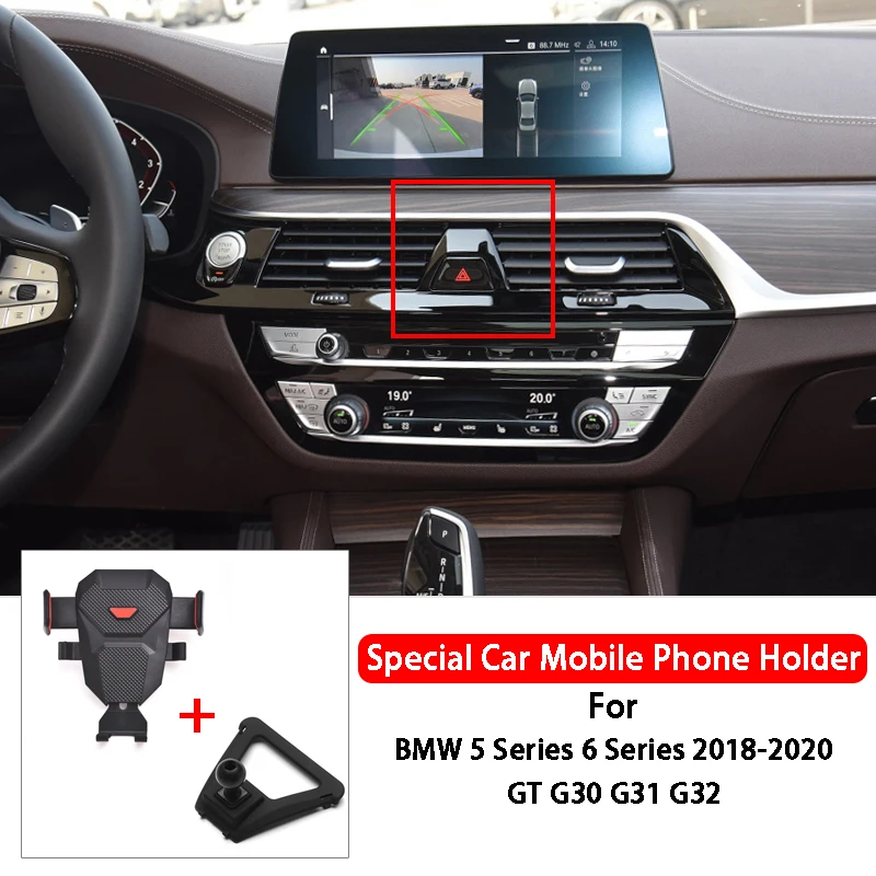 

Car Mobile Phone Support Mount Bracket Cell Phone Holder For BMW 5/6 Series E60 E61 F10 520 525 G20 G12 G30 G31 G32 GT 2018-2020