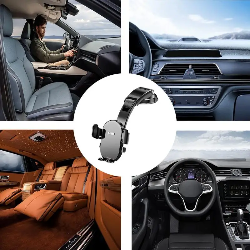 Suction Cup Phone Mount Cell Phone Stand For Car Mount Vehicle Accessories Strong Suction Cup Mobile Stand 360 Adjustable For