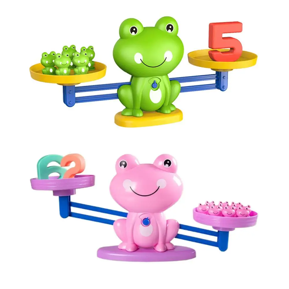 Frog Math Balance Scale Toy For Kids Number Learning Counting Educational Toys Montessori Interactive Toy For 3-6 Years Old