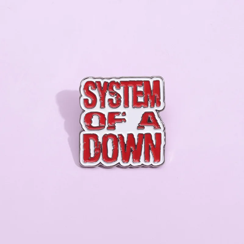 System Of A Down Rock Band Enamel Pin Lapel Brooch Punk Metal Music Badge Backpack Jewelry Gift view 6