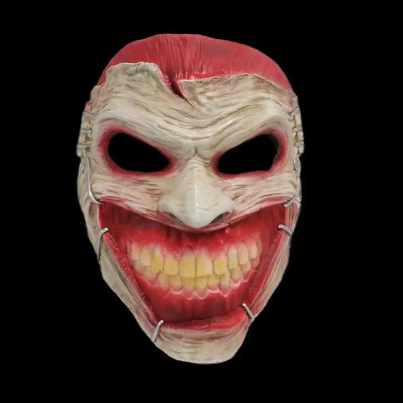 Halloween Death Joker Resin Mask Horror Clown Game Dance Dress Up Ghost Face Room Escape Ball Mask Cosplay Halloween Party Props
