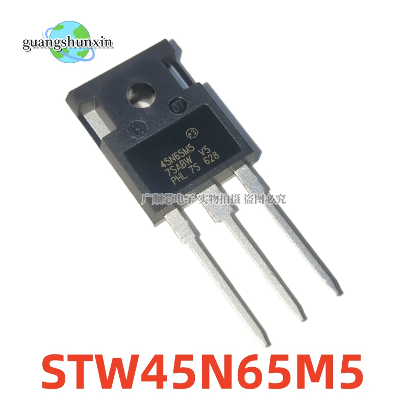 5pcs New original 45N65M5 STW45N65M5 TO-247 MOS field-effect transistor