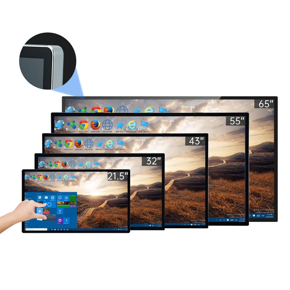 

Narrow Bezel 21 27 32 43 55 65 Inch Window Android Interact Gaming Touch Screen Smart Board For School Interactive Board