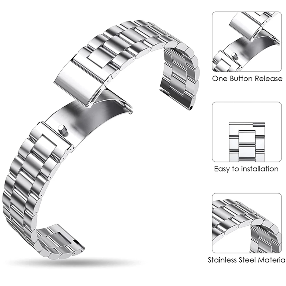 Classic Metal Strap For Polar Grit X Wrist Band Stainless Steel Watchband for Vantage M / M2 POLAR V2 Shift Smart Watch Bracelet