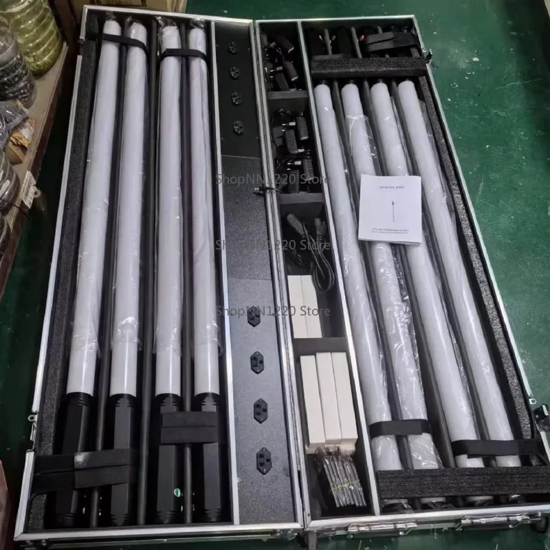 

360-Degree Circular LED Pixel Rainbow Bar Tube Full-Color Club Stage Party DJ Lighting Wireless RGBWA Warm White UV Matrix Light