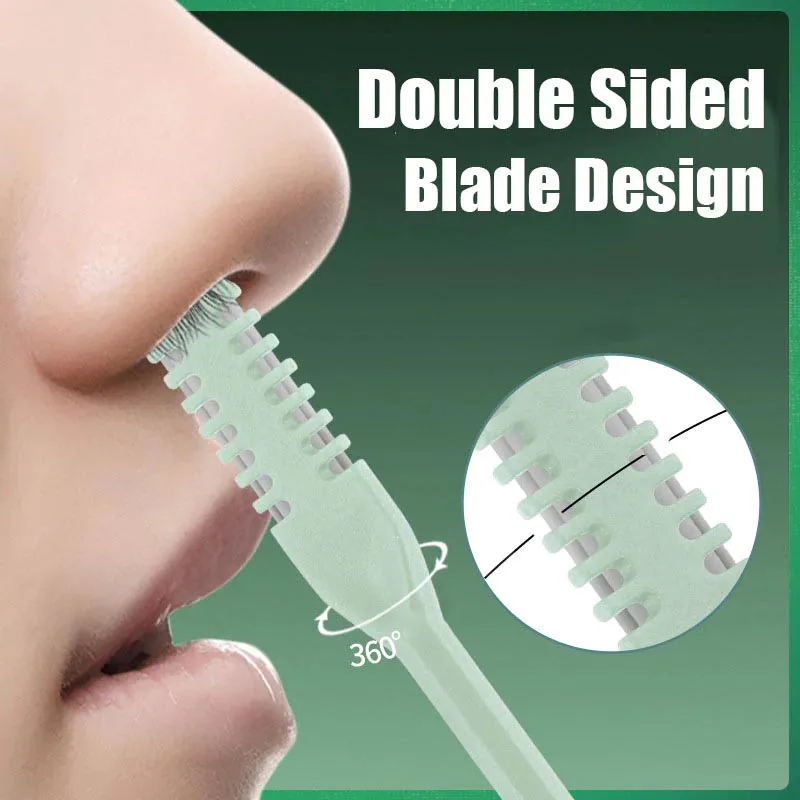 

Double Sided Nose Hair Knife Manual Nostril Cleaning Nose Hair Trimmer 360 Degree Rotate Nostril Cleaning Scissors