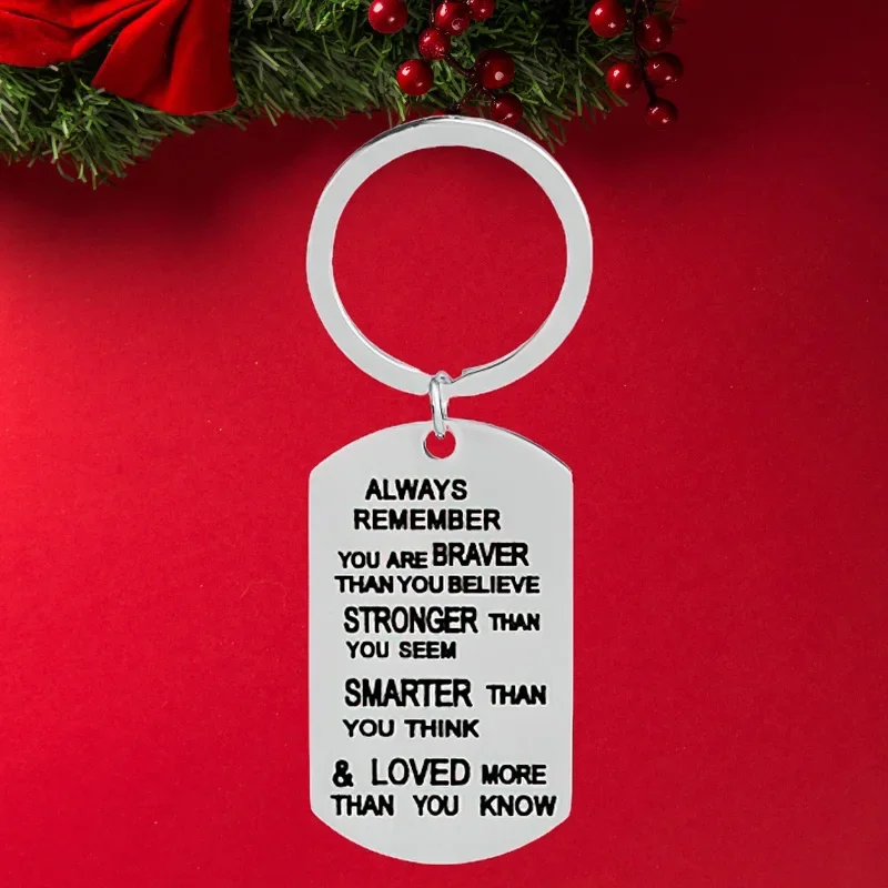Горячий вдохновляющий брелок-подвеска, мотивационные брелки, брелоки для ключей, подарок, всегда помните, ты храброшь, чем ви верить Горячий вдохновляющий брелок-подвеска, мотивационные брелки, брелоки для ключей, подарок, всегда помните, ты храброшь, чем ви верить