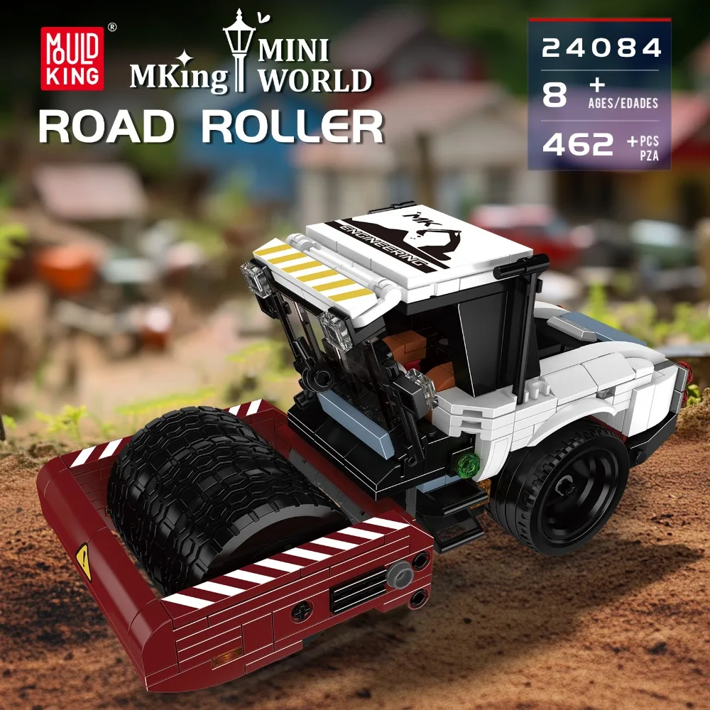 Mould King Engineering Vehicle Series Technical Bricks Truck Road Roller Loader Model DIY Assembly Christmas Children Gifts Toy