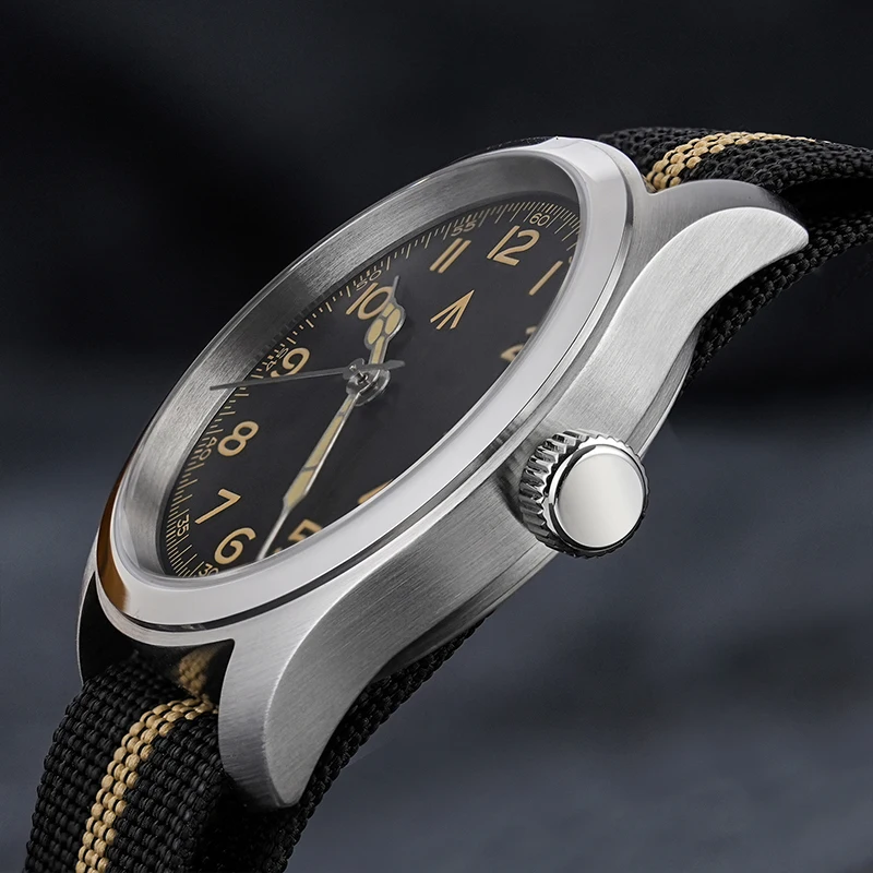 Militado ML08 ساعة ميدانية VH31 سويب حركة كوارتز ثانية مزدوجة الياقوت الكريستال C3 BGW-9 مضيئة مقاوم للماء 38 مللي متر الساعات