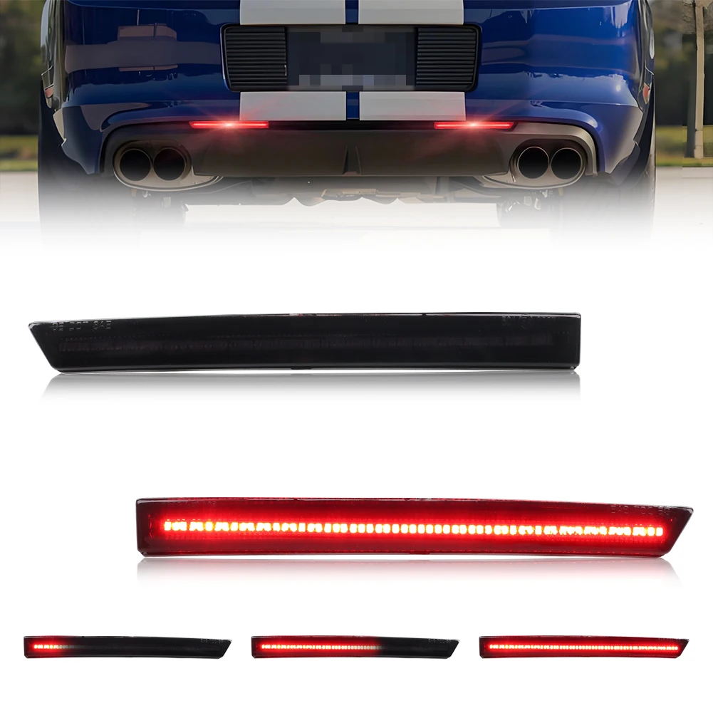 

2 шт. отражатель заднего бампера, задний фонарь, стоп-сигнал, указатель поворота, дневной сигнал с светодиодом для Ford Mustang 2013 2014 г.