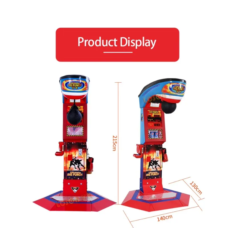 FL Wholesale Big Punch Boxing Machine Coin Operated Indoor Adult Dragon Boxing Punch Machine Price Customized