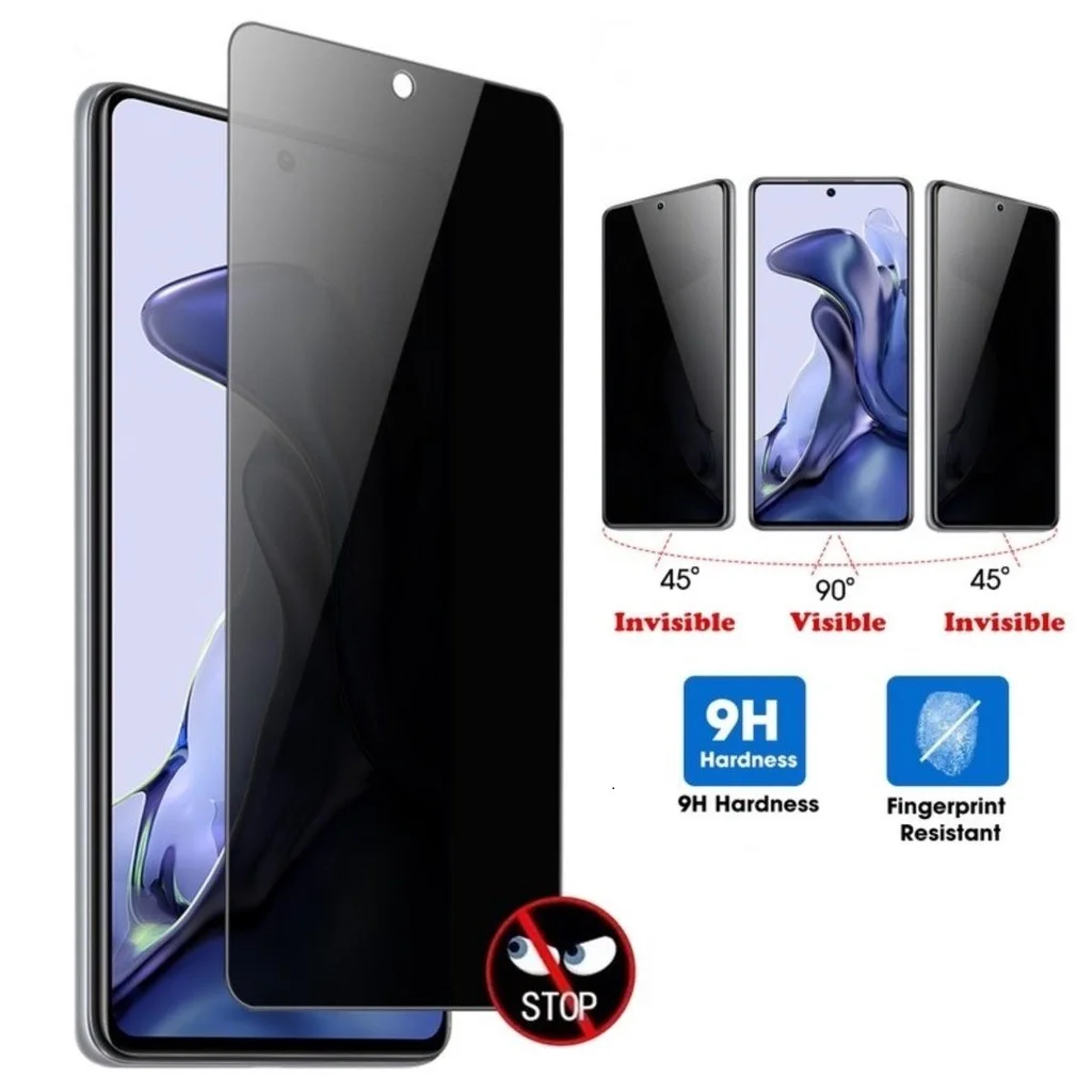 Privacy Tempered Glass For Vivo iQOO Z8x Z8 11S Neo 7 8 Pro Racing SE 5G Screen Protector For Y77t Y78M Y36 5G