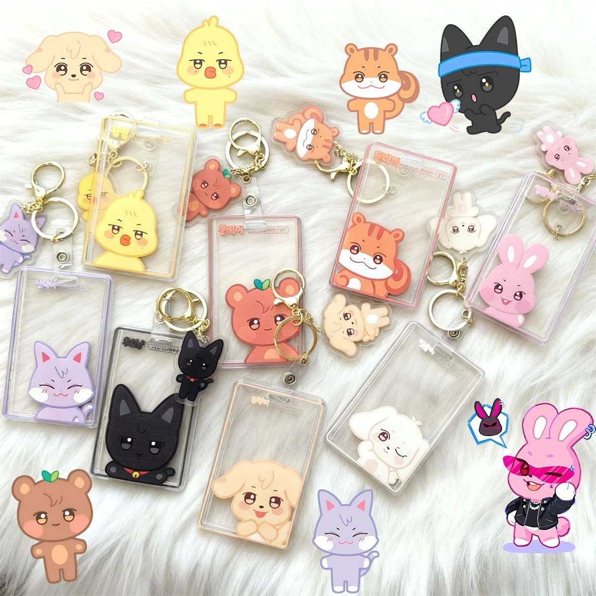 

Держатель для карт KPOP Aniteez Mingi Seonghwa San Yunho Hongjoong Wooyoung брелок для фотокарты Kawaii сумка с рукавом для карт Kpop Fans Gift