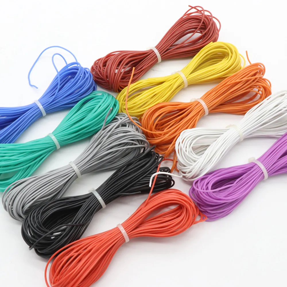 Ultra Soft Silicone Wire High Temperature Flexible Copper Heat-resistant cable 30 28 26 24 22 20 18 16 15 14 13 12 10 AWG