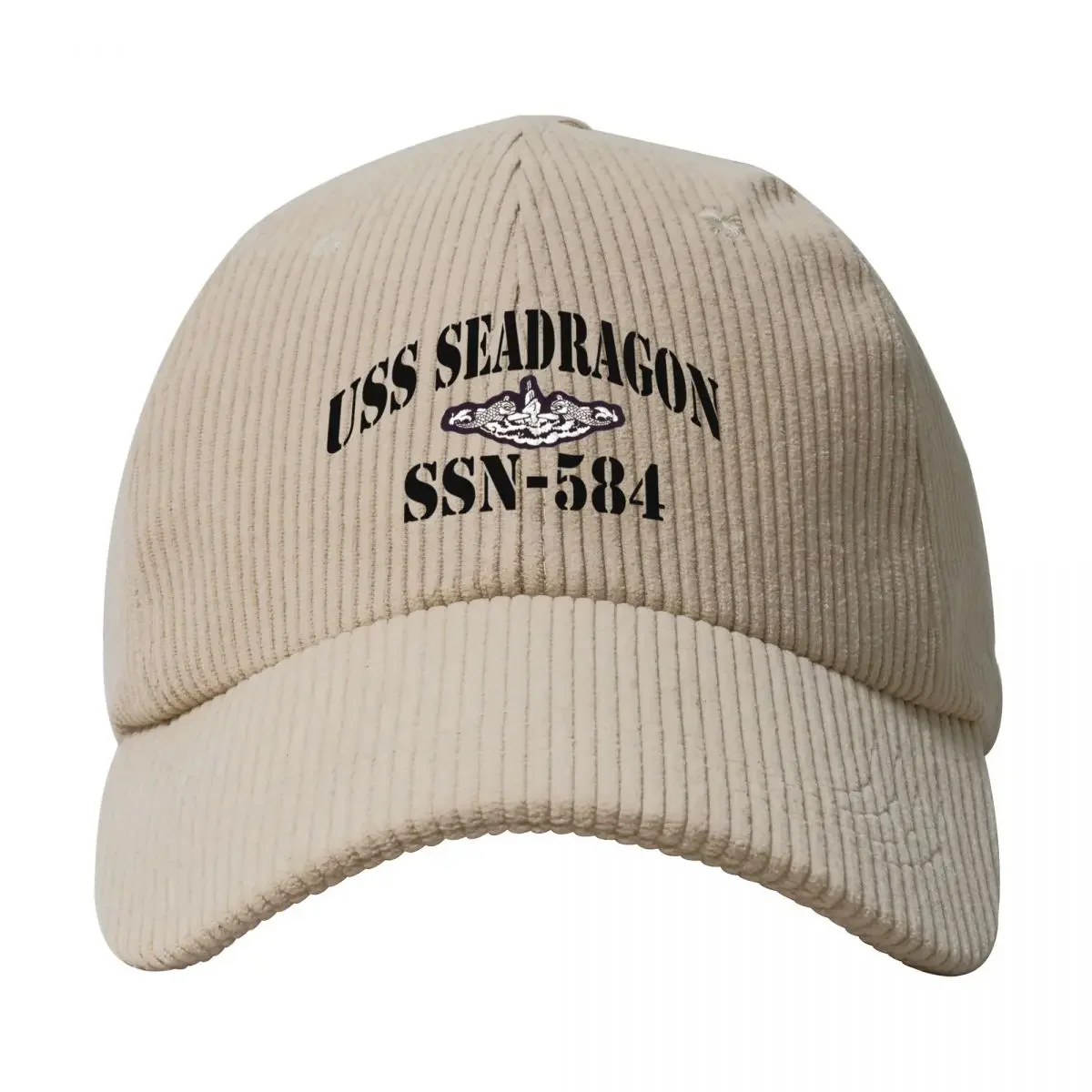 USS SEADRAGON (SSN-584) SHIP'S STORE Corduroy Baseball Cap funny hat cute fashionable Luxury Hat For Women 2024 Men's