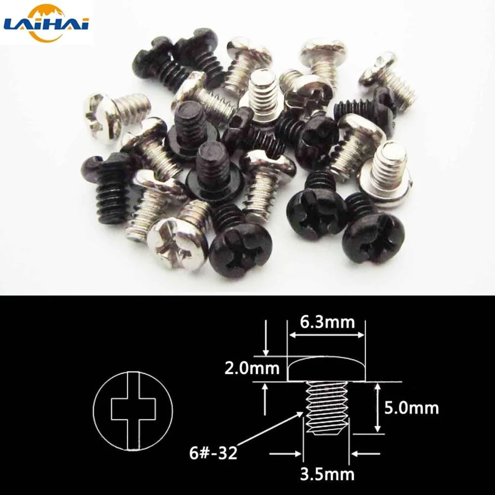 

25pcs Phillips Round Head Screw 6#-32*5mm for Hard Drive Disk HDD PC Case PSU Sound Video Graphics Card Fix DIY Mount Computer E