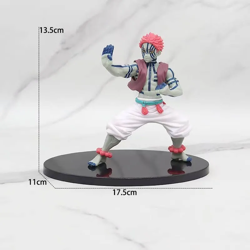 Anime Demon Slayer Figure Model Toy Juuni Kitsuki Akaza Battle Figure Doll Desktop Decoration Collection Gifts view 5