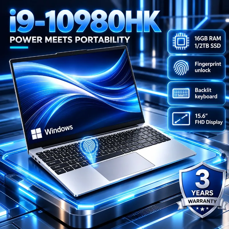 Intel New Intel Core i9-10980HK 15.6 Inch Laptop 16GB/32GB RAM M.2 1TB 2TB SSD Ultrabook Computer Fingerprint Unlock WIFI Fast - Aliexpress Deal