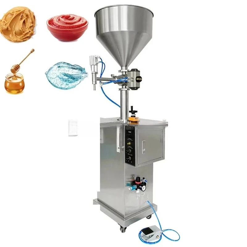 Vertical Pneumatic Liquid Paste Filling Machine, Commercial Cream And Honey Sauce Filling Machine