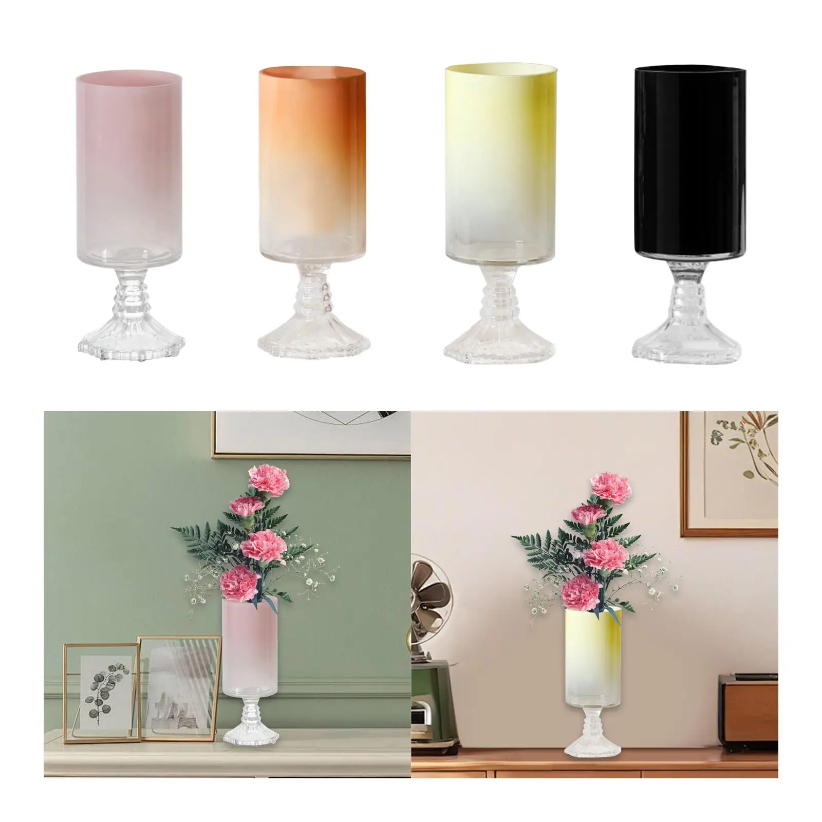 

Vase Flower Holder French Art Crafts Collectible Tabletop Ornament for Garden Restaurant Centerpiece Office Farmhouse