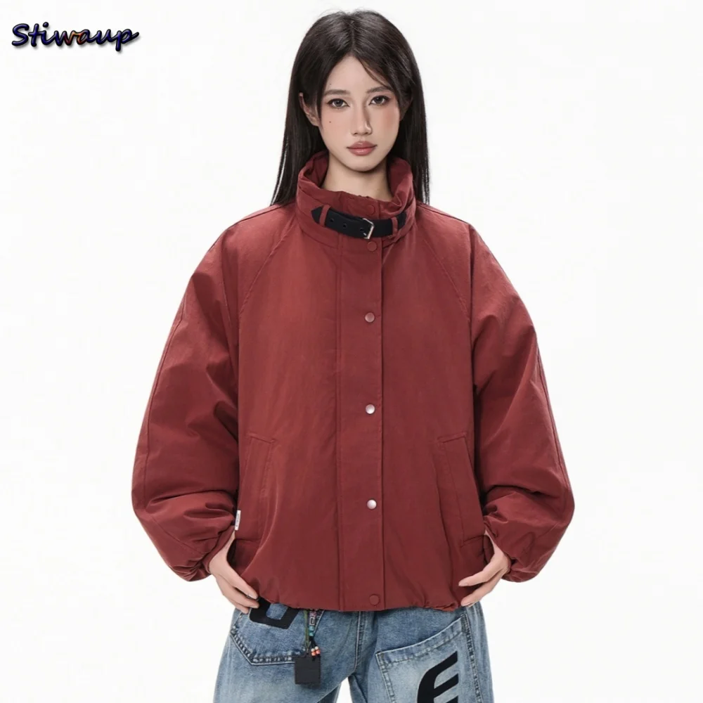 

Женские зимние брендовые роскошные пуховики, распродажа, большие размеры, теплые женские пальто с воротником-стойкой, стеганая куртка-пуховик 2025 года, женская куртка-бомбер