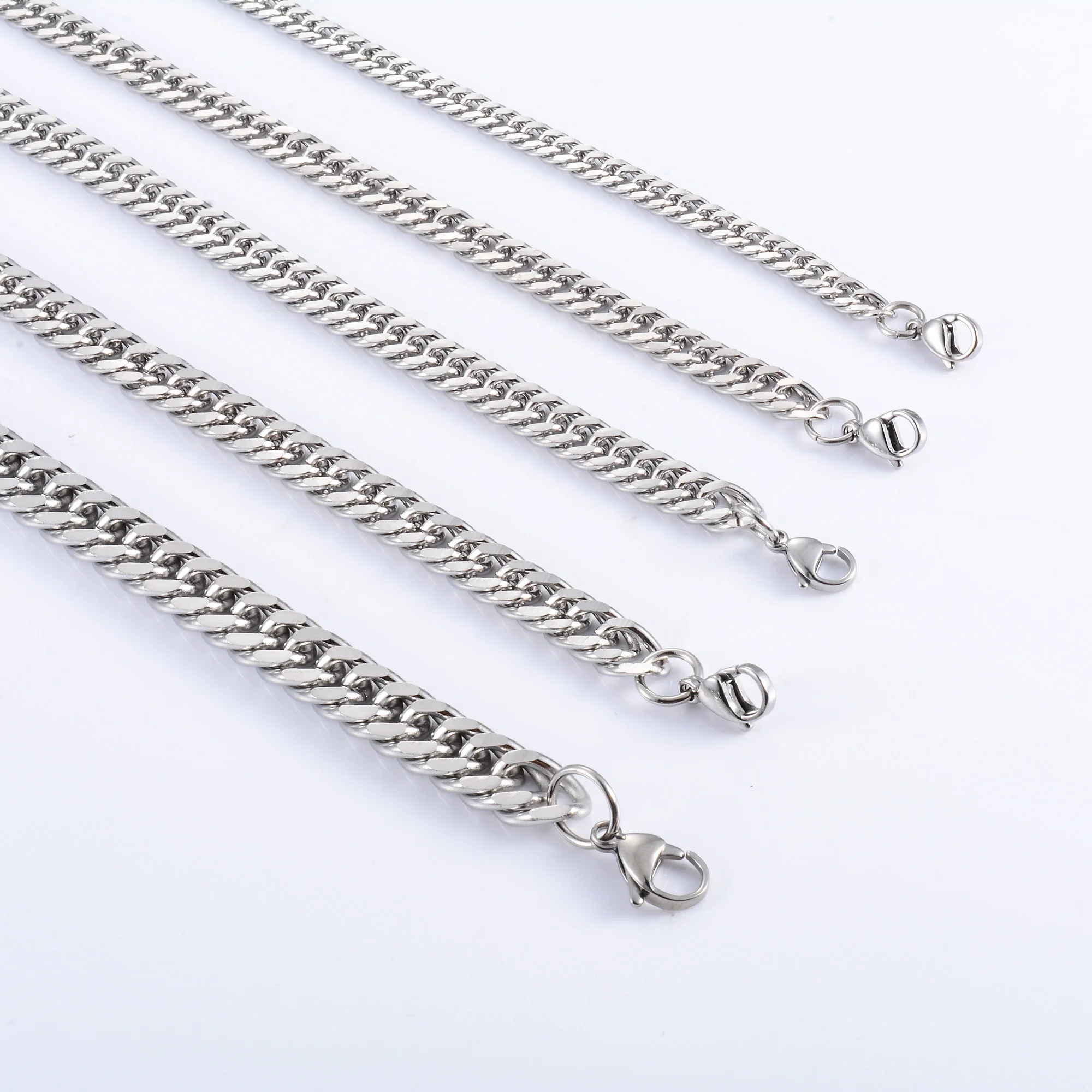 الرجال الفولاذ المقاوم للصدأ الكوبية كبح سلسلة ربط سوار ل الشرير الهيب هوب الصبي الفضة اللون معصمه المعادن مجوهرات اكسسوارات هدية