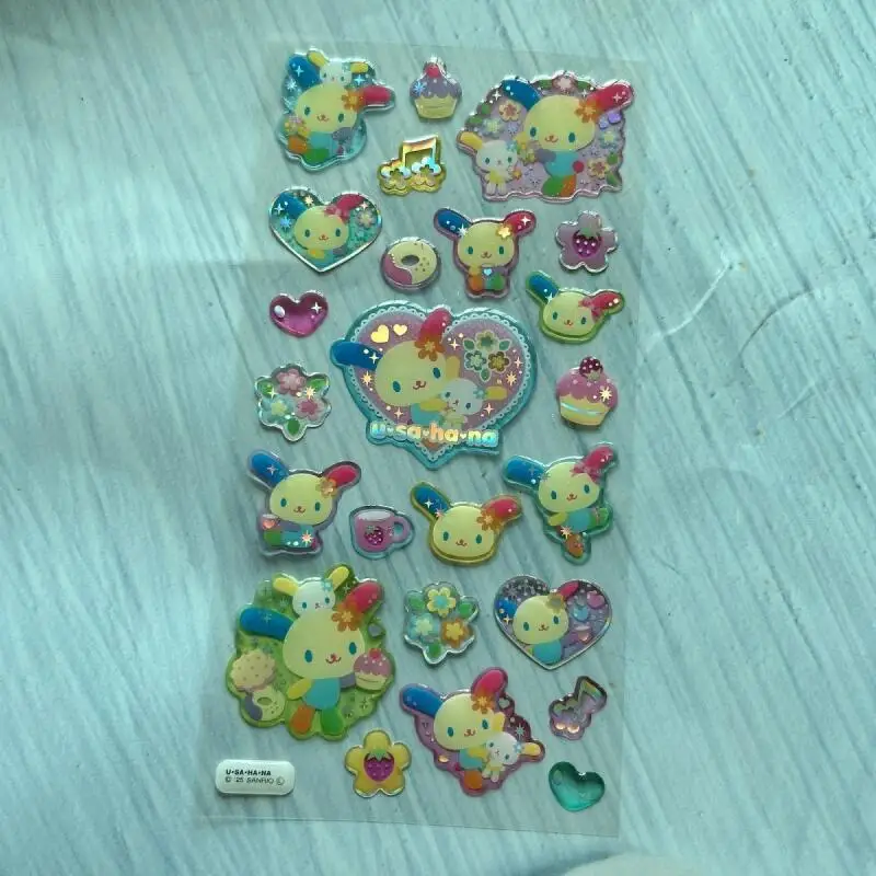 

Kawaii Sanrio Usahana 3D Stickers Creative Cartoon Phone Case Decoration Hand Account Stickers Student Rewards Festival Gifts