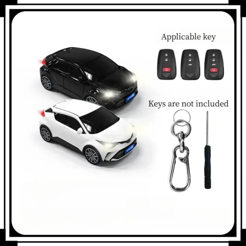 

For Toyota CHR Key Cover Car Model Key Protective Case Creative Personalized Gift Car Key Pack Buckle Accessories Cover New