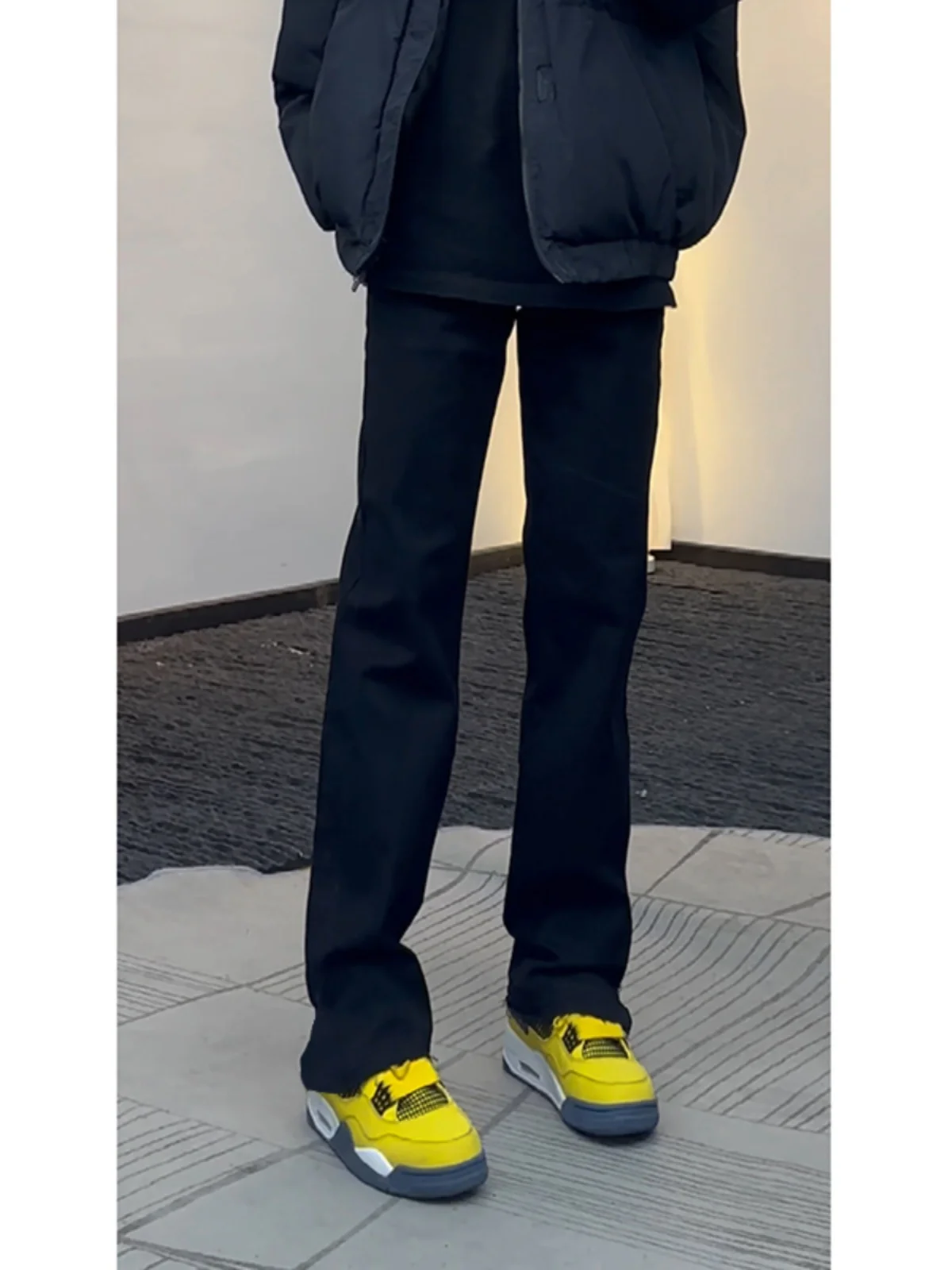 

Мужские летние тонкие джинсы Bla Slim Fit с прямыми штанинами в американском стиле High Street, эластичные, износостойкие, длинные брюки