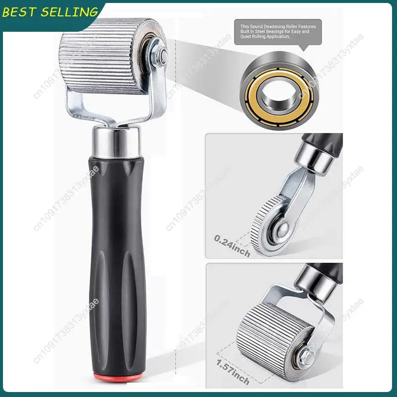 N09R-Car Audio Sound Deadening Roller Seam Roller 2-Pack Heat Abatement Mat Noise Roller Sound Insulation Tool For Auto