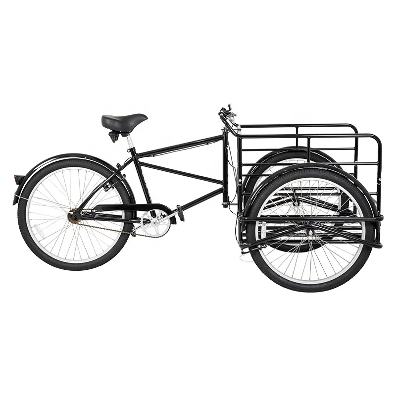 Tricycle bicycle adult 26 inch single speed cargo bicycle with front loading