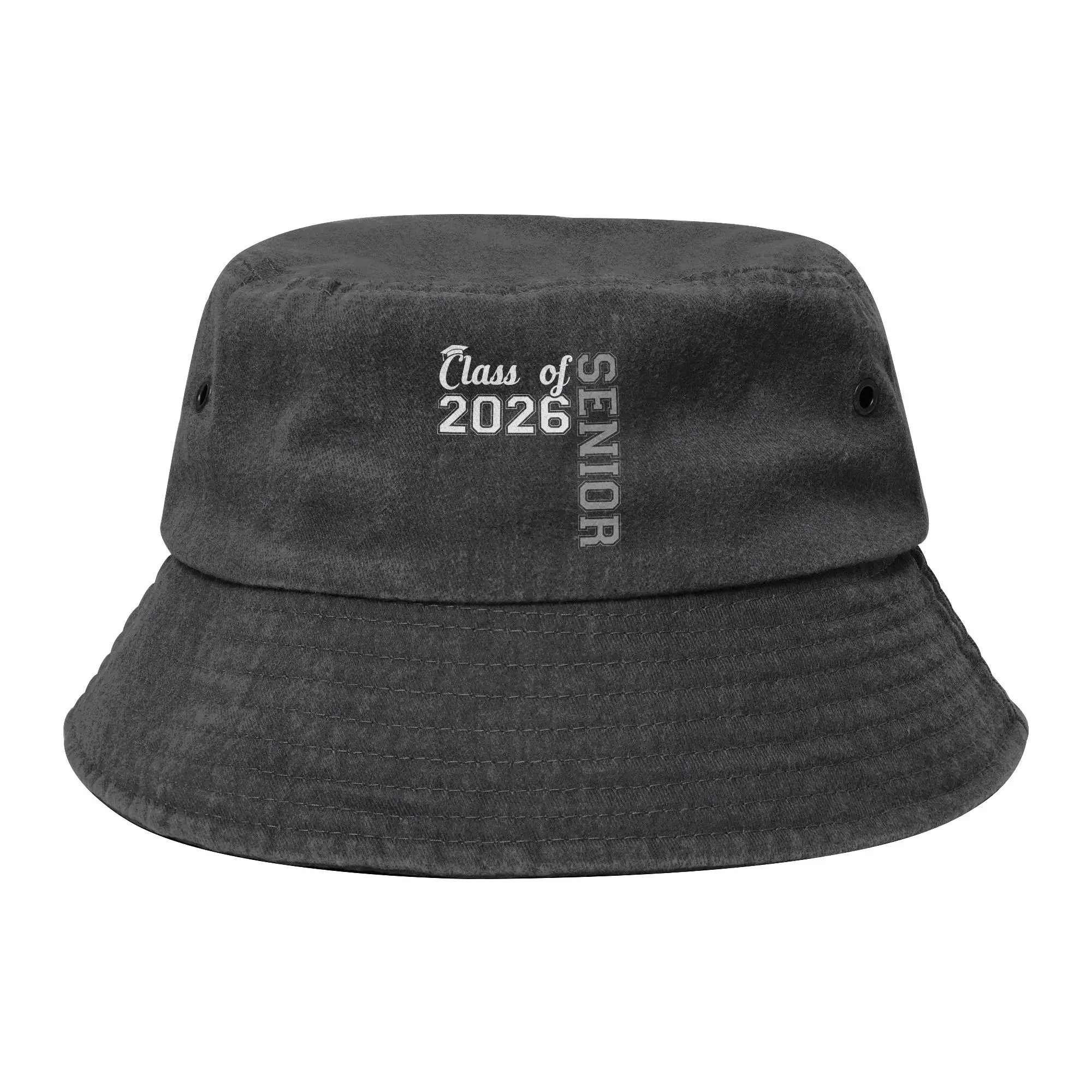 Class Of 2026 Senior Graduation Bucket Hat for Unisex Beach Distressed Denim Sun Hats Unique  for Outdoor Fishing Cap