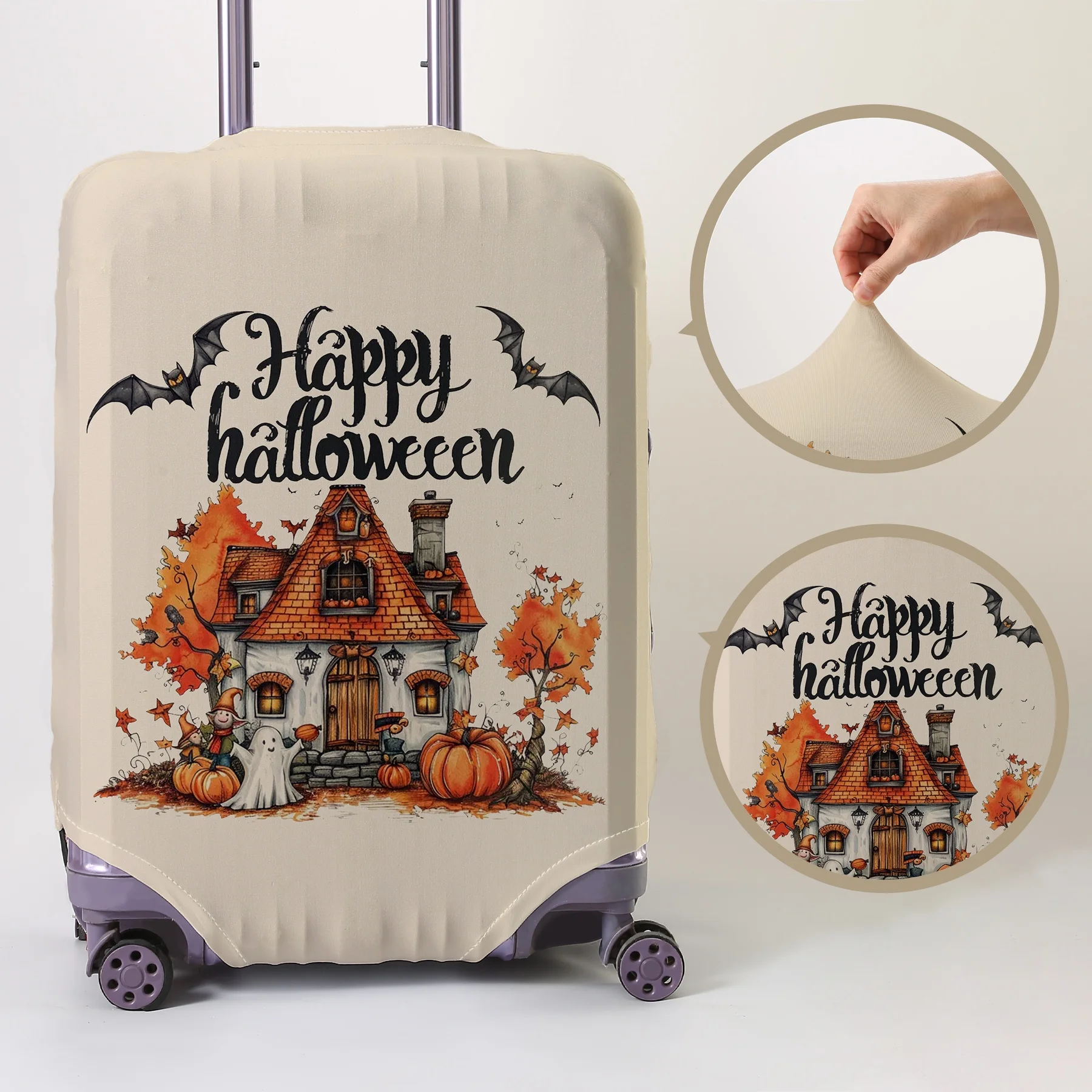 

Защитный чехол для багажа с рисунком Хэллоуин, подходит для чемоданов 18-32 дюймов, чехлы для ручек чемоданов, дорожные аксессуары.